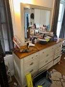 Wooden Dresser With Mirror 5ft. L. X 18in. D. X 38in. H.