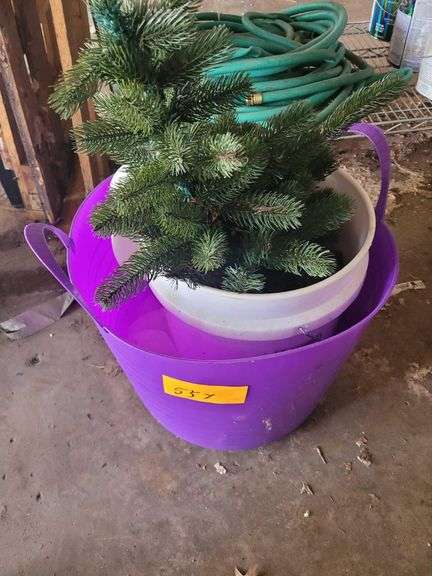 Large Purple Tub - Bucket - Tree