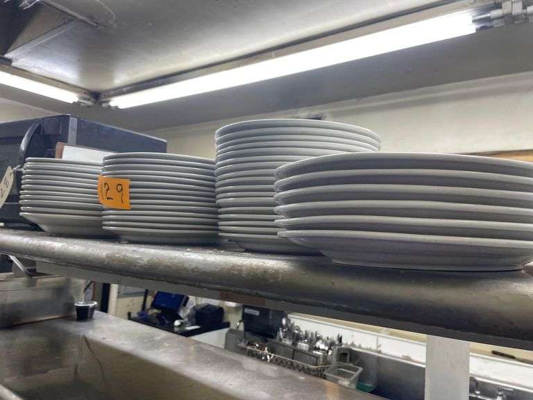 White Serving Plates 11 Inch Round with 13x10 Inch Plates