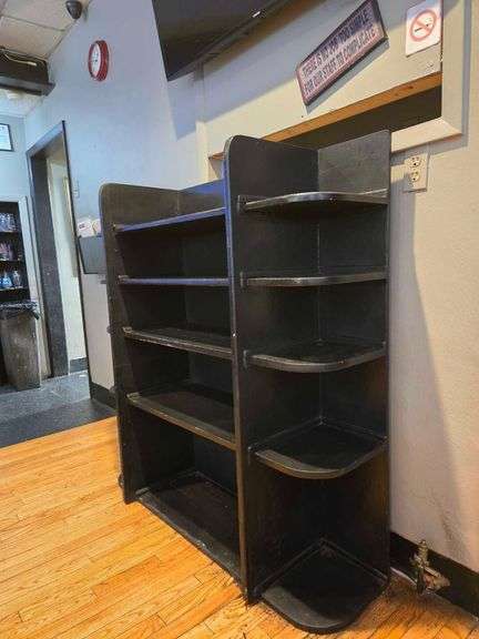 Wooden Shelf Painted Black 52 in. H x 50 in. L x 15 in. D. Contents NOT Included