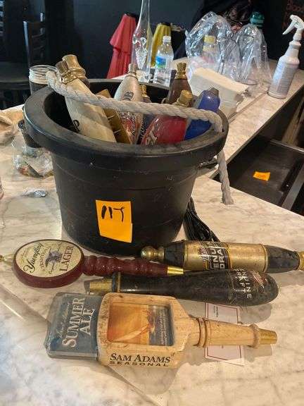 Plastic Bucket of 10 Beer Taps