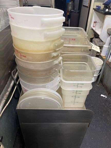 Plastic Storage Containers 18x12x8 Inches,6 Qt. containers