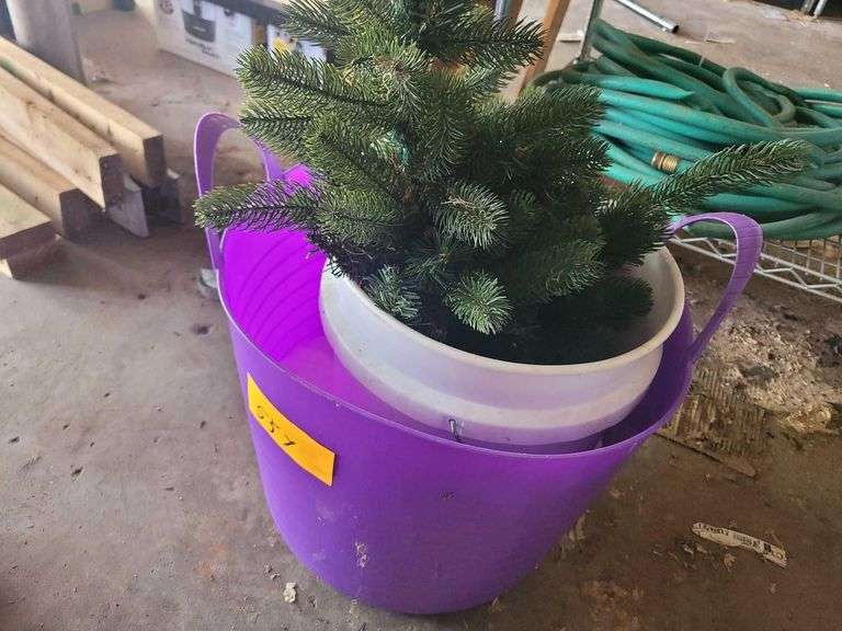 Large Purple Tub - Bucket - Tree