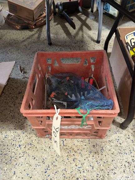 Milkcrate Of Assorted Clamps