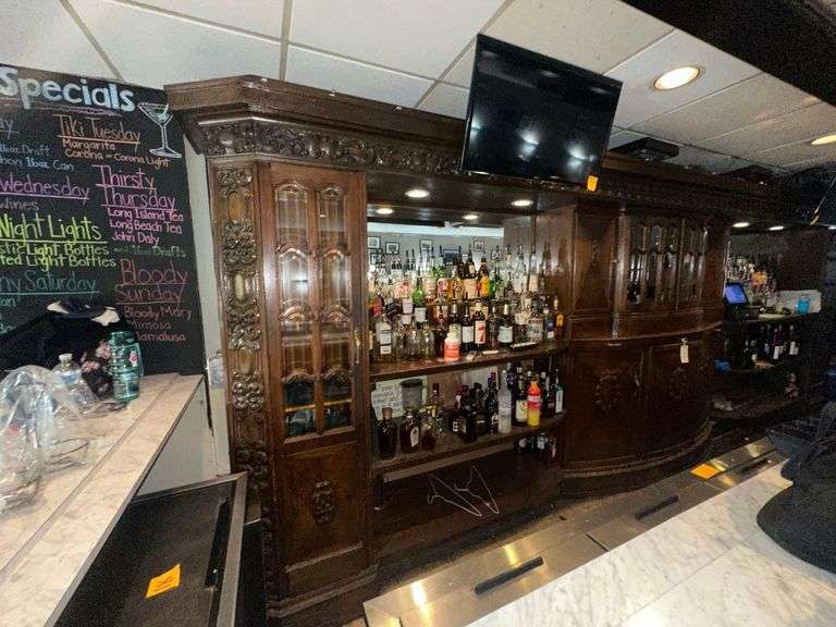 Decorative Ornate Back Bar - Can Be Disassembled