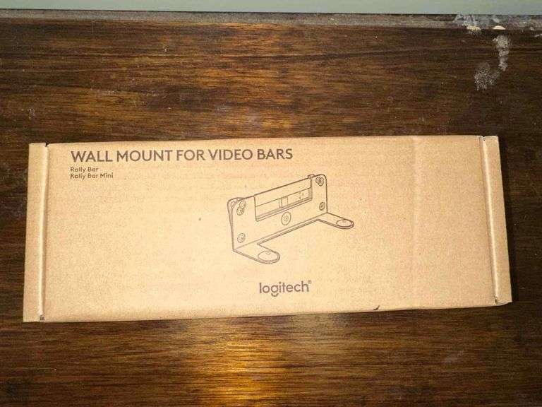 Unused 2023 Logitech Rally Bar Mini - Model 960-001336 - All-In-One Video Bar - Includes Logitech Video Bar Wall Mount