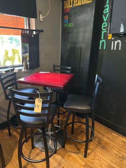 2 Ft. Square Hightop Table With 4 Stools