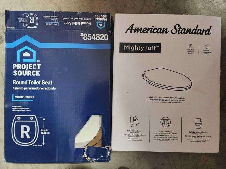 2 Round Toilet Seats - 2 Elongated Toilet Seats
