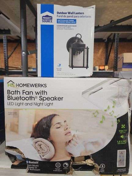 Bath Fan with Speaker, LED Light and Night Light - Homewerks - Missing Part - Outdoor Wall Lantern- Project Source