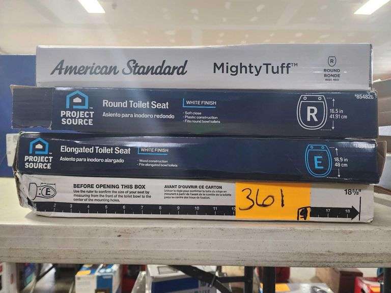 2 Round Toilet Seats - 2 Elongated Toilet Seats