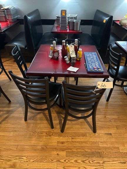 3 - Ft. Square Dining Table - 4 - Chairs