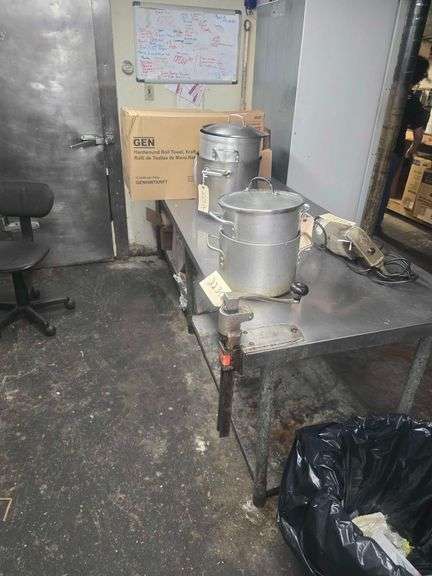 8ft TABLE - Can Opener Contents not Included Must be Removed After 4 on Removal Day