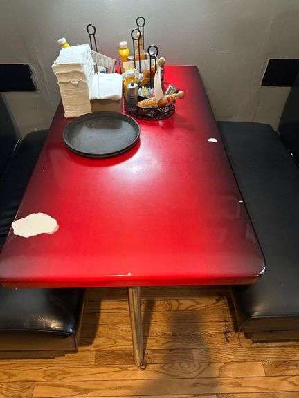 4Ft. L. Dining Table- 4Ft. L. Upholstered Booth