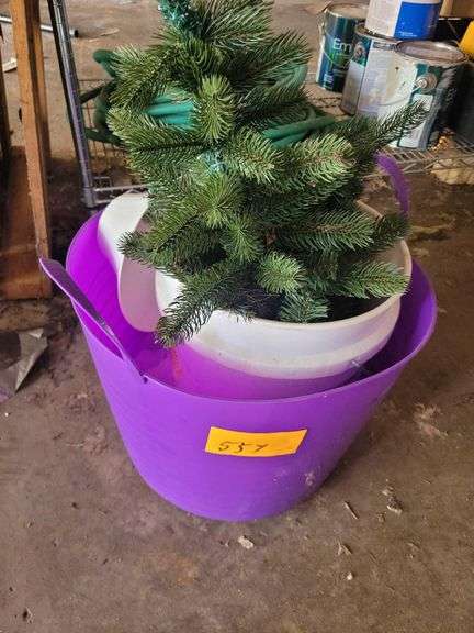 Large Purple Tub - Bucket - Tree
