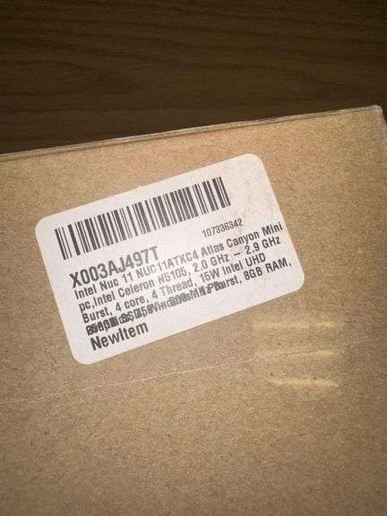 Unused 2021 INTEL NUC 11 Essential Mini PC Kit Model NUC11ATKC4 - Windows 11 Pro - 8GB RAM - Intel Celeron N5105