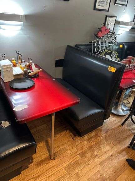 4Ft. L. Dining Table- 4Ft. L. Upholstered Booth