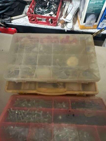 3 - Plastic Screw Bins Including Hardware