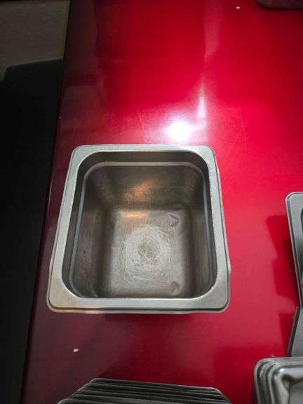 Various Sizes Metal Food Containers.Some with Lids. Several 6 in. x 6 in. x 6 in. A Few 6 in. x 6 in. x 4 in. A Few 6 in. x 6 in. x 2 in.
