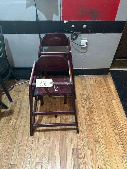 2 Wooden Highchairs 27in. H.