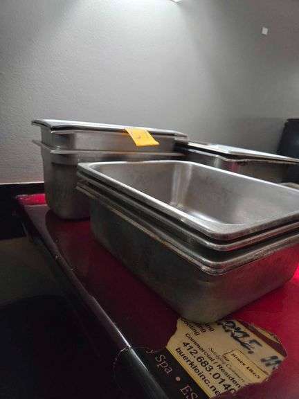 Rectangular Metal Food Containers Various Sizes. 2 in. - 4 in. and 6 in. Deep