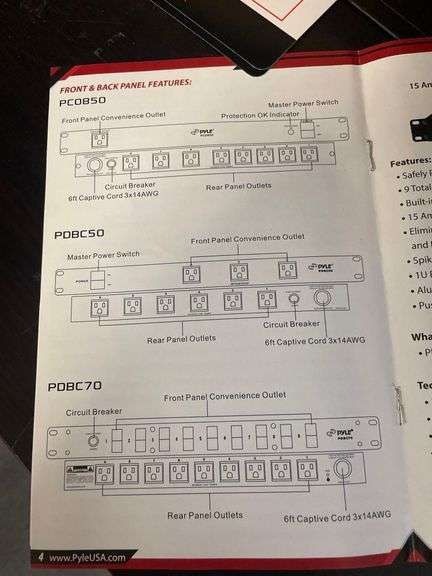 2 PDU Power Strip Surge Protectors