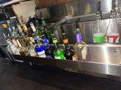 Krowne Undercounter Bottle Station w/ Hand Sink, Ice Bin, and Drain - Model KR-23-W65 - 67in x 27in x 33in - Located Behind Bar