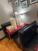 4Ft. L. Dining Table- 4Ft. L. Single Upholsterd Booth- 4 Ft. L. Upholstered Double Booth