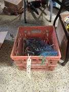 Milkcrate Of Assorted Clamps