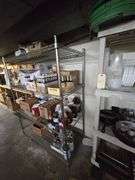Metal Shelf. 63 in H x 48 in. W x 24 in D. CONTENTS NOT INCLUDED. Remove After 4 p.m