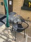 2 Ft. Square Steel Table With 2 Chairs