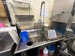 State Cleaning Solutions Commercial Dish Washing Machine w/ Stainless Steel Dish Table - 72in x 30in x 78in - Can Be Disassembled