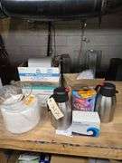Miscellaneous, Including Paper Plates, Plastic Knives and Forks, Insulated Pitchers Moist Towelettes