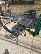 2ft. Square Steel Table With 2 Chairs
