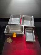 Rectangular Metal Food Containers Various Sizes. 2 in. - 4 in. and 6 in. Deep