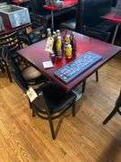 3 - Ft. Square Dining Table - 4 - Chairs