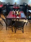 3 - Ft. Square Dining Table - 4 - Chairs