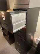 3 Double Drawer Metal Filing Cabinets 14.5x19.5x25 Inches