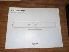 Unused 2023 Logitech Rally Bar Mini - Model 960-001336 - All-In-One Video Bar - Includes Logitech Video Bar Wall Mount