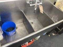 Stainless Steel 3 Basin Commercial Sink - 70in Long