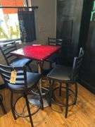 2 Ft. Square Hightop Table With 4 Stools