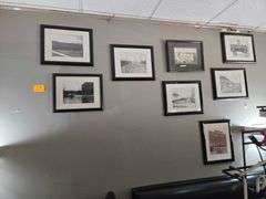 Vintage Framed Pictures x 8. Approx 13 in. x 16 in.