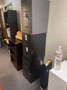 3 Double Drawer Metal Filing Cabinets 14.5x19.5x25 Inches