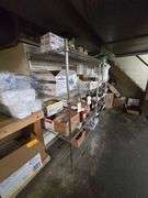 Metal Shelf. 63 in H x 48 in. W x 24 in D. CONTENTS NOT INCLUDED. Remove After 4 p.m