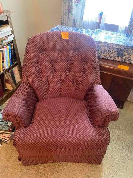 Padded Upholstered Swivel Chair