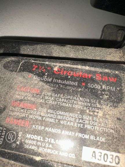 Craftsman Sawmill Electric Circular Saw