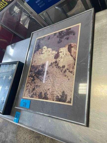 Framed Picture of Mount Rushmore 26inx22in