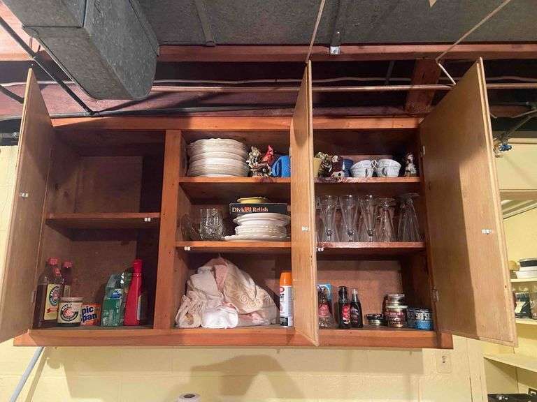 Contents Of Cabinets, Dishes, Drinking Glasses, Etc.