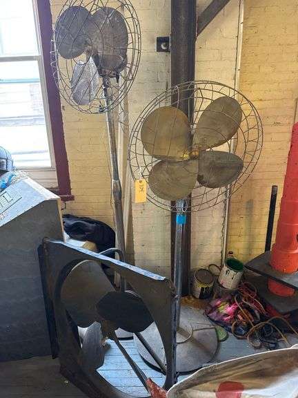 3 Large Metal Fans