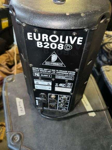 3 Behringer Speakers 2 Eurolive E152OA and Eurolive B208D