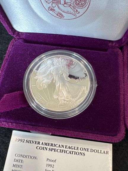 (2) 1992 and 1993 American Eagle One Ounce Silver Proof Coin - San Francisco Mint